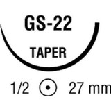 Covidien - Sofsilk - Cs-16-M - Nonabsorbable Suture With Needle Silk Gs - 22 1/2 Circle Taper Point Size 2 - 0 Braided