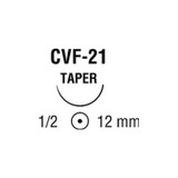 Covidien - Sofsilk - Cs-210 - Nonabsorbable Suture With Needle Silk Cvf - 21 1/2 Circle Taper Point Size 5 - 0 Braided