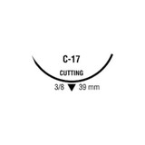 Covidien - Sofsilk - Ss-647 - Nonabsorbable Suture With Needle Silk C - 17 3/8 Circle Reverse Cutting Size 0 Braided