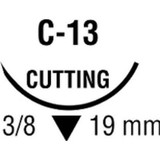 Covidien - Sofsilk - Ss-694 - Nonabsorbable Suture With Needle Silk C - 13 3/8 Circle Reverse Cutting Size 3 - 0 Braided