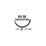Covidien - Ti-Cron - 88863117-71 - Nonabsorbable Suture With Needle Polyester Kv - 30 1/2 Circle Diamond Point Size 1 Braided