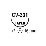 Covidien - Ti-Cron - 88863186-51 - Nonabsorbable Suture With Needle Polyester Cv - 331 1/2 Circle Taper Point Size 2 - 0 Braided