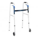 Drive Devilbiss Healthcare - 10226-1 - Medical - Dual Release Folding Walker Adjustable Height Aluminum Frame 350 Lbs Weight Capacity 32 To 39 Inch