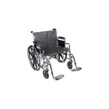 Drive Devilbiss Healthcare - Sentra Ec Heavy Duty - Std24Ecdfa-Sf - Medical - Bariatric Wheelchair Dual Axle Full Length Arm Swing - Away Footrest Black Upholstery 24 Inch Seat Width Adult 450 Lbs Weight Capacity