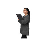 Dukal - Fitme - Ugj-6505-L - Lab Jacket Turquoise Large Hip Length 3 - Layer Sms Disposable