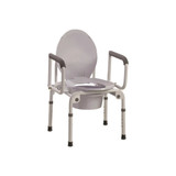 Fabrication Enterprises - 43-2342 - Commode with drop arms, deluxe steel, padded seat