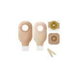 Hollister - New Image - 19104 - Ileostomy / Colostomy Pouch Two - Piece System 12 Inch Length Drainable Flat Trim To Fit