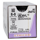 Johnson Johnson - Coated Vicryl - J547G - Suture, Vicryl Vio Br Ct 8-0 8 Tg140-8 