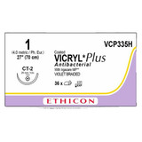 Johnson & - Coated Vicryl Plus - Vcp335H - Systems - Absorbable Antibacterial Suture With Needle Polyglactin 910 Ct - 2 1/2 Circle Taper Point Size 1 Braided