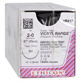 Johnson & - Coated Vicryl Rapide - Vr417 - Systems - Absorbable Suture With Needle Polyglactin 910 Sh 1/2 Circle Taper Point Size 2 - 0 Braided