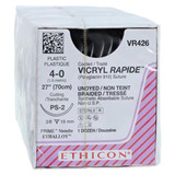 Johnson & - Coated Vicryl Rapide - Vr426 - Systems - Absorbable Suture With Needle Polyglactin 910 Ps - 2 3/8 Circle Precision Reverse Cutting Size 4 - 0 Braided