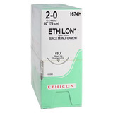 Johnson & - Ethicon - 1674Bh - Systems - Ethilon J&J - Nonabsorbable Suture With Needle Nylon Fslx 3/8 Circle Reverse Cutting Size 2 - 0 Monofilament