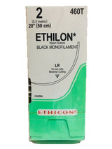 Johnson & - Ethicon - 460T - Systems - Ethilon Nonabsorbable Suture With Needle Nylon Lr 3/8 Circle Reverse Cutting Size 2 Monofilament