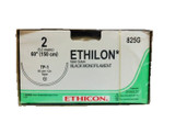 Johnson & - Ethicon - 825G - Systems - Ethilon Nonabsorbable Suture With Needle Nylon Tp - 1 1/2 Circle Taper Point Size 2 Monofilament