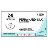 Johnson & - J Healthcare Systems - C022D - Suture, Silk Blk Br 2 - 0 18" Ct - 1