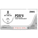 Johnson & - Pds Ii - Z990G - Systems - Absorbable Suture With Needle Polydioxanone Ctx 1/2 Circle Taper Point Size 0 Monofilament