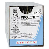Johnson & - Prolene - 8619G - Systems - Nonabsorbable Suture With Needle Polypropylene Pc - 1 3/8 Circle Precision Conventional Cutting Size 4 - 0 Monofilament