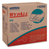 Kimberly Clark - Wypall - 83550 - X50 Task Wipe Standard Absorbency White Nonsterile Hydroknit 8.34 X 12 - 1/2 Inch Reusable