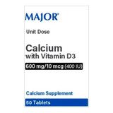 Major Pharmaceuticals - 20555001700 - Calcium+D3, Tab 600Mg/400Iu Ud