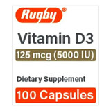 Major Pharmaceuticals - 80681013100 - Vitamin D3, Cap 125Mcg