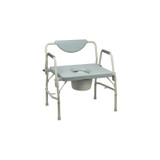 Mckesson - 146-11135-1 - Commode Chair Drop Arms Steel Frame Padded Backrest 23 - 1/4 Inch Seat Width 000 Lbs Weight Capacity