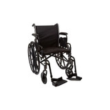 Mckesson - 146-K318Dda-Sf - Lightweight Wheelchair Dual Axle Desk Length Arm Swing - Away Footrest Black Upholstery 18 Inch Seat Width Adult 300 Lbs Weight Capacity