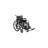Mckesson - 146-Ssp218Dda-Elr - Wheelchair Dual Axle Desk Length Arm Swing - Away Elevating Legrest Black Upholstery 18 Inch Seat Width Adult 300 Lbs Weight Capacity