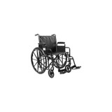 Mckesson - 146-Ssp220Dda-Sf - Wheelchair Dual Axle Desk Length Arm Swing - Away Footrest Black Upholstery 20 Inch Seat Width Adult 350 Lbs Weight Capacity