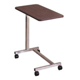 Mckesson - 16-11620 - Table, Overbed U-Base Walnut/Chrome