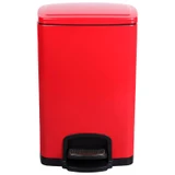 Mckesson - 16-35270 - Wastecan, Step - On Sq Metal Red20Qt