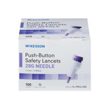 Mckesson - 16-Pahl2.5G1.0X - Pediatric Lancet 2.5 Mm Blade Retractable Push Button Activation Heel