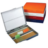 Mckesson - 177-513079R - Slide Storage Box Red Abs Plastic / Cork 100 Capacity