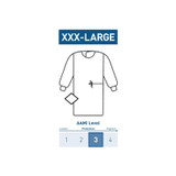 Mckesson - 183-I90-7050-S1 - Non - Reinforced Surgical Gown With Towel 3X - Large Blue Sterile Aami Level 3 Disposable
