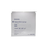 Mckesson - 30431100 - Patient Belongings Bag 4 X 20 Inch Polyethylene Drawstring Closure Clear