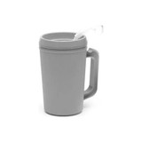 Medegen Medical - H207-11 - Pitcher, Insulated, Straw & Lid, Gray, 22 Oz