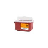 Medegen Medical - Sharps - 8703 - Container, Red, 1 Gallon, 5 H x 10 W x 7 D Inch, Horizontal Entry, With Lock Lid 