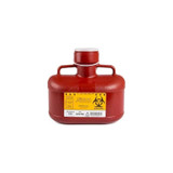 Medegen Medical - Sharps-Tainer - 184 - S, Tamper - Proof Locking Cap, One - Way Safety Insert, Small, 6"D X 10"W 7¾"H, 4.7 Qt, Red