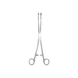 Medgyn - 031007 - Ovum Forceps Ramply 10 Inch Length Surgical Grade Stainless Steel Nonsterile Ratchet Lock Finger Ring Handle Straight Serrated Oval Jaws