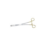Medgyn - 031015 - Sponge Forceps Fletcher 9 - 1/2 Inch Length Surgical Grade Stainless Steel Nonsterile Ratchet Lock Finger Ring Handle Curved Serrated Fenestrated Oval Jaws