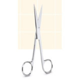Medical Action Industries - One Time - 56328 - Iris Scissors 5 - 1/2 Inch Length Floor Grade Nickel Plated Steel Sterile Finger Ring Handle Straight Sharp Tip /
