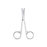 Medline - Centurion - 67650 - Strabismus Scissors 4 - 1/2 Inch Length Floor Grade Stainless Steel Sterile Finger Ring Handle Curved Blunt Tip /