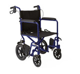 Medline - Mds808210abe - Aluminum Transport Chair With Wheels,F: 8 R: 12