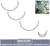 Medtronic - Maxon - 8886660521 - Mitg - Absorbable Suture With Needle Polyglyconate C - 1 3/8 Circle Reverse Cutting Size 5 - 0 Monofilament