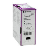 Medtronic - Polysorb - Cl-537 - Mitg - Absorbable Suture With Needle Polyester Hos - 11 1/2 Circle Reverse Cutting Size 0 Braided