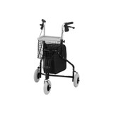 Nova Ortho-Med - Traveler - 4900Bk - 3 Wheel Rollator Black Adjustable Height / Folding Aluminum Frame