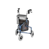 Nova Ortho-Med - Traveler - 4900Bl - 3 Wheel Rollator Blue Adjustable Height / Folding Aluminum Frame