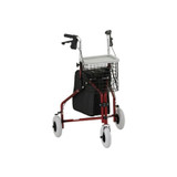 Nova Ortho-Med - Traveler - 4900Rd - 3 Wheel Rollator Red Adjustable Height / Folding Aluminum Frame