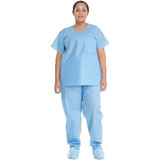 O M Halyard - O M Halyard - 69702 - Top, Scrub Blu Lg Kimclk 