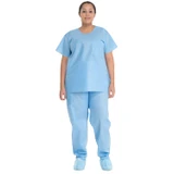 O M Halyard - O M Halyard - 69703 - Top, Scrub Blu Xlg Kimclk 
