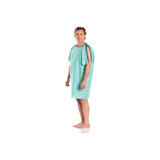Salk - 520Mp - Iv Gown Comfort Collection Patient Tieback Gown, Snap Closures On Shoulder And Sleeves, One Size Fits All, Geometric Print 50% Cotton/50%Polyester.